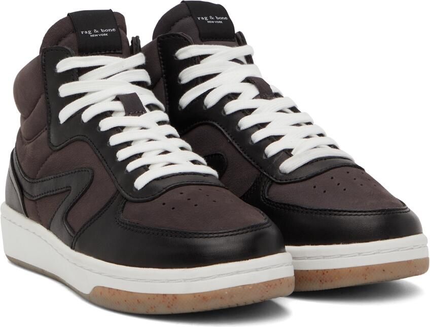 Rag  bone Black Retro Court Mid Sneakers - Picture 2