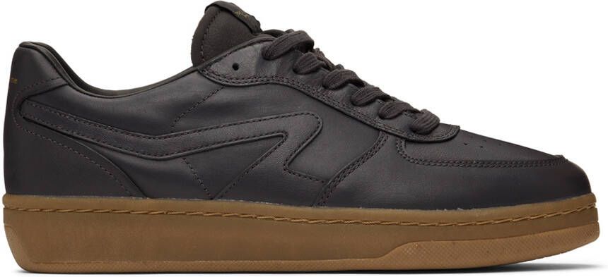 Rag  bone Brown  Black Retro Court Mid Sneakers - Picture 7