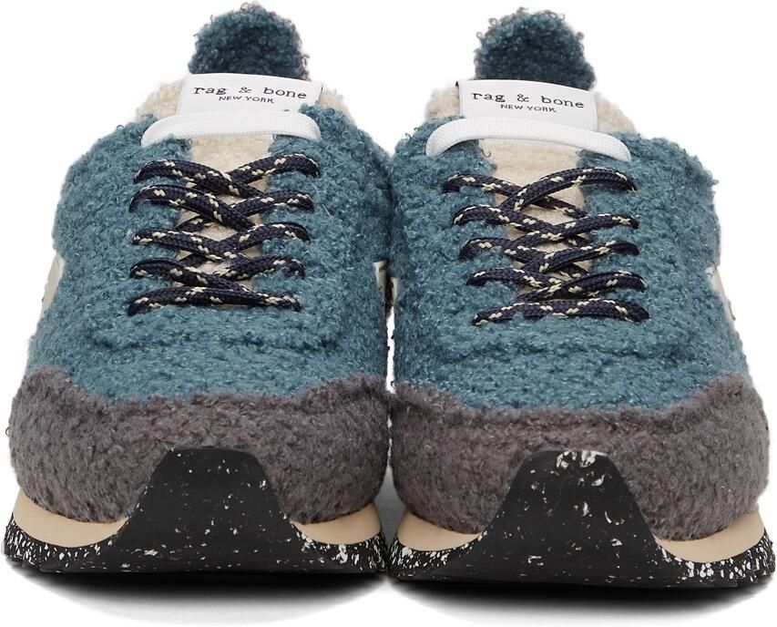 Rag  bone Blue  Grey Sherpa Retro Runner Sneakers