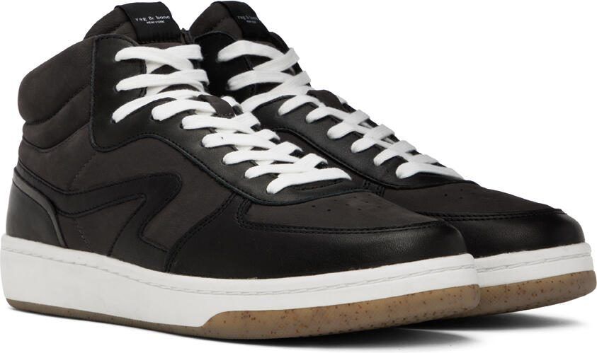 Rag  bone Brown  Black Retro Court Mid Sneakers - Picture 2