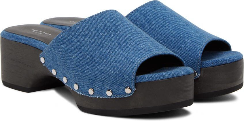 Rag  bone Navy Mara Clogs - Picture 2