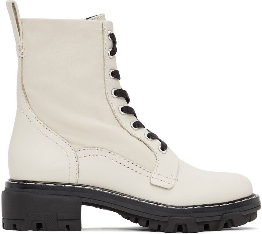 Rag  bone White Shiloh Ankle Boots - Picture 5