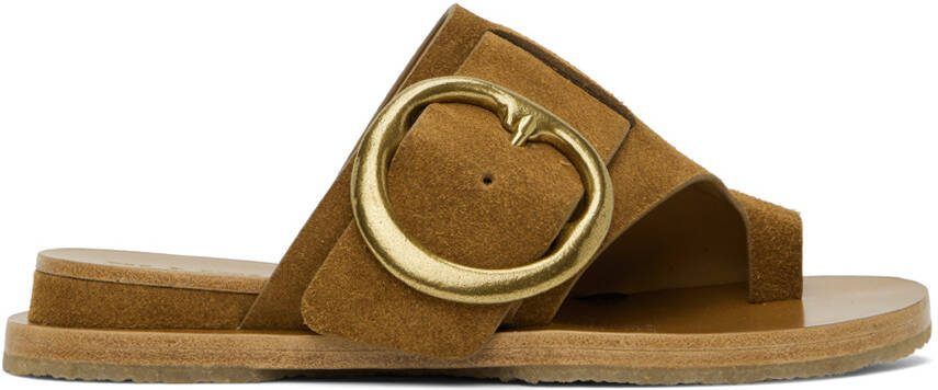 Rag  bone Tan Beau Buckle Sandals - Picture 5