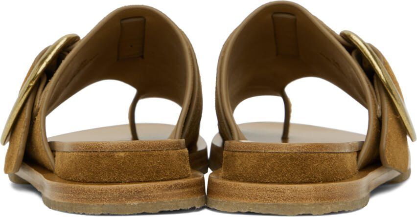Rag  bone Tan Beau Buckle Sandals