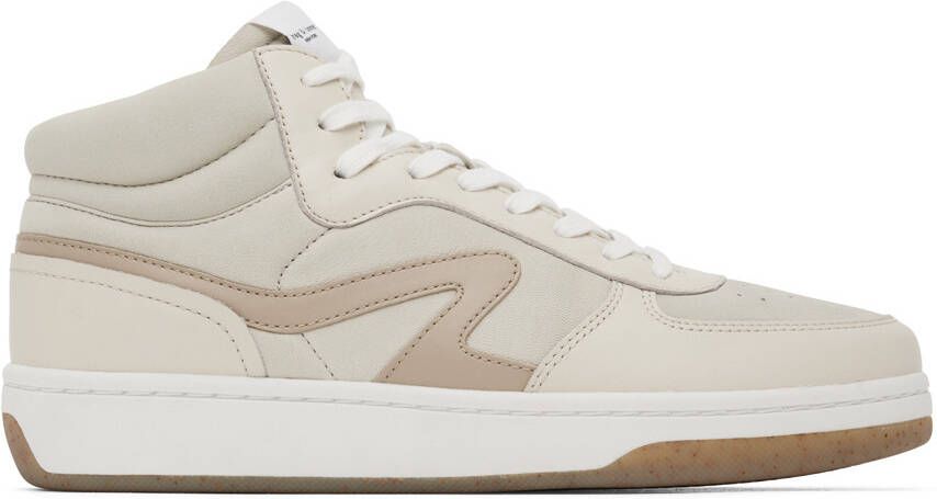 Rag  bone Off-White Retro Court Mid Sneakers - Picture 5