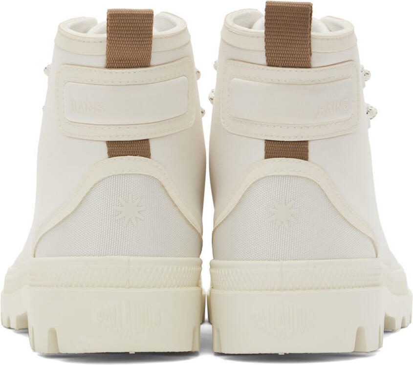 RAINS Beige Palladium Edition Pampa Lace-Up Boots