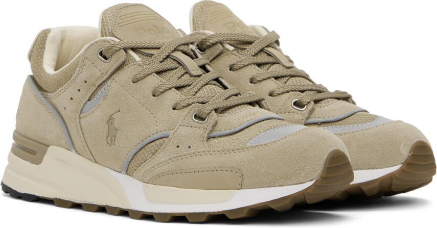 Polo Ralph Lauren Khaki Trackster 200 Sneakers - Picture 2