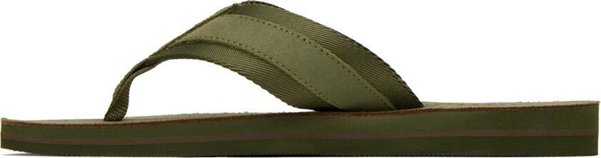 Polo Ralph Lauren Khaki Vintage Bolt Flip Flops - Picture 4