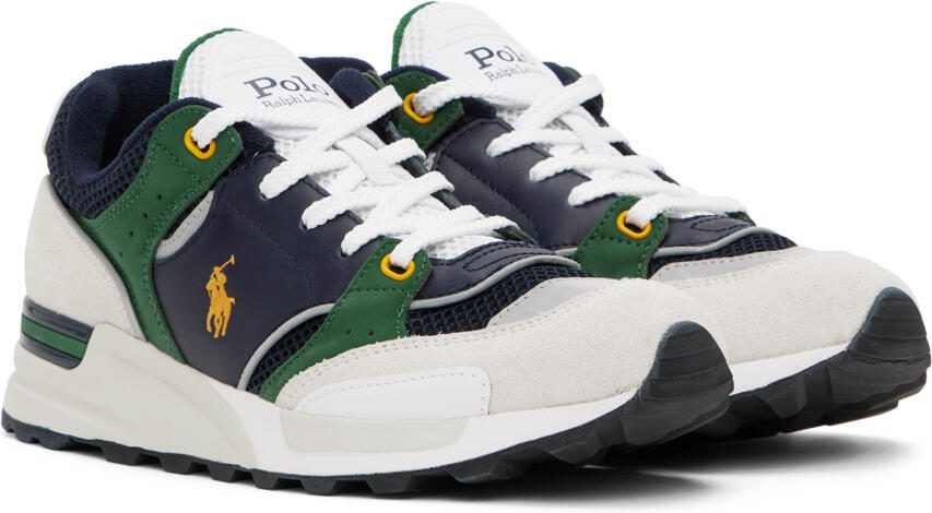 Polo Ralph Lauren Navy  Beige Trackster 200 Sneakers - Picture 2