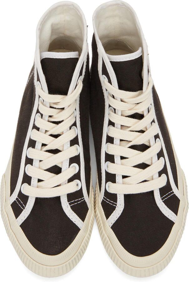 Re Done Black 70s High Top Sneakers - Picture 2