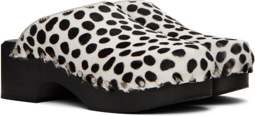 Re Done Black  White 70s Studded Clogs - Picture 2