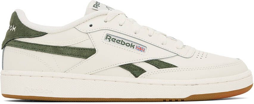 Reebok Classics Off-White  Green Club C Revenge Sneakers