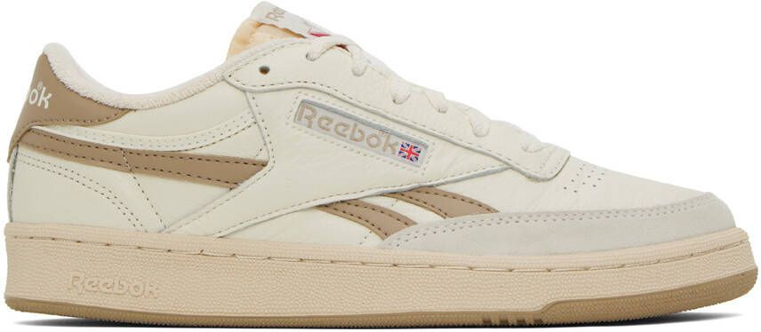 Reebok Classics Off-White  Taupe Club C Revenge Vintage Sneakers - Picture 4