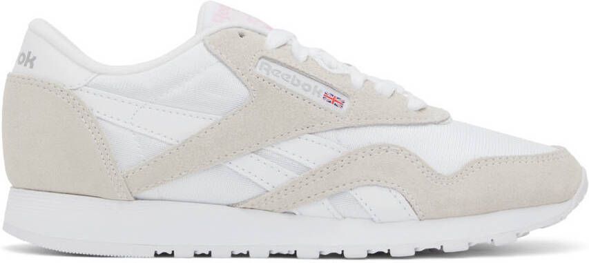 Reebok Classics White  Gray Classic Nylon Sneakers - Picture 8