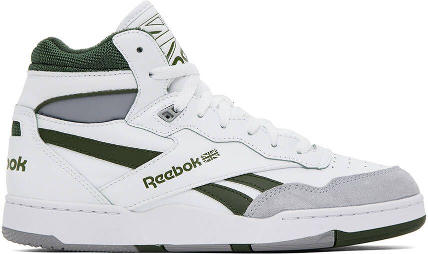 Reebok Classics White  Green BB 4000 II Mid Sneakers - Picture 5