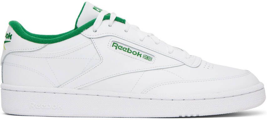 Reebok Classics White  Green Club C 85 Sneakers - Picture 4