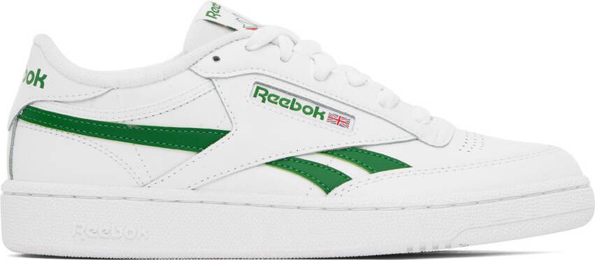 Reebok Classics White  Green Club C Revenge Sneakers - Picture 5
