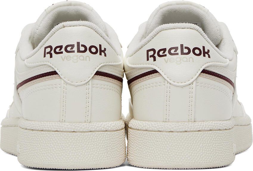 Reebok Classics Off-White  Burgundy Club C 85 Sneakers