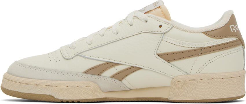 Reebok Classics Off-White  Taupe Club C Revenge Vintage Sneakers - Picture 3