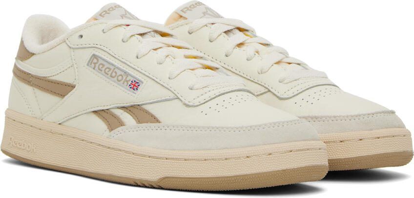 Reebok Classics Off-White  Taupe Club C Revenge Vintage Sneakers - Picture 2