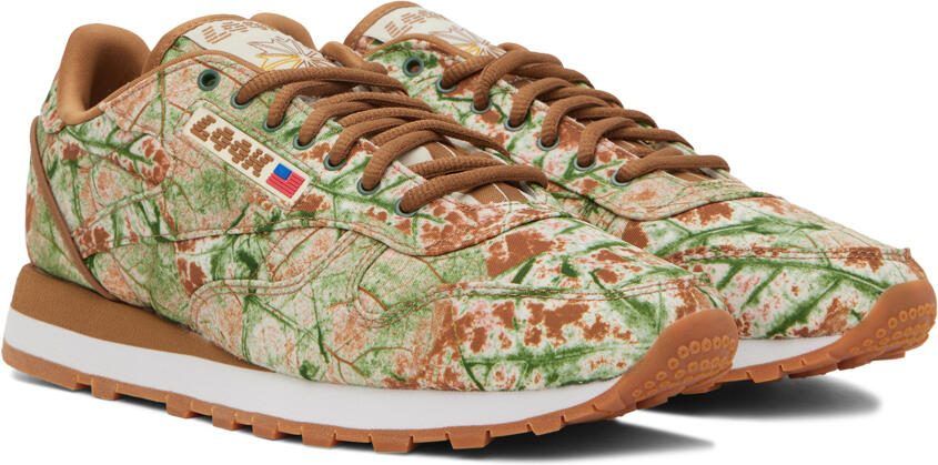 Reebok Classics Tan  Green LQQK Edition Sneakers - Picture 2