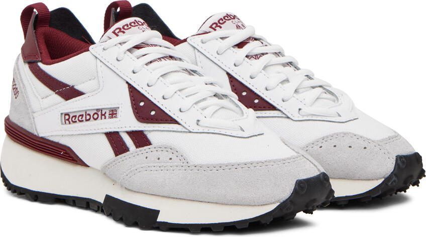 Reebok Classics White  Burgundy LX2200 Sneakers - Picture 2