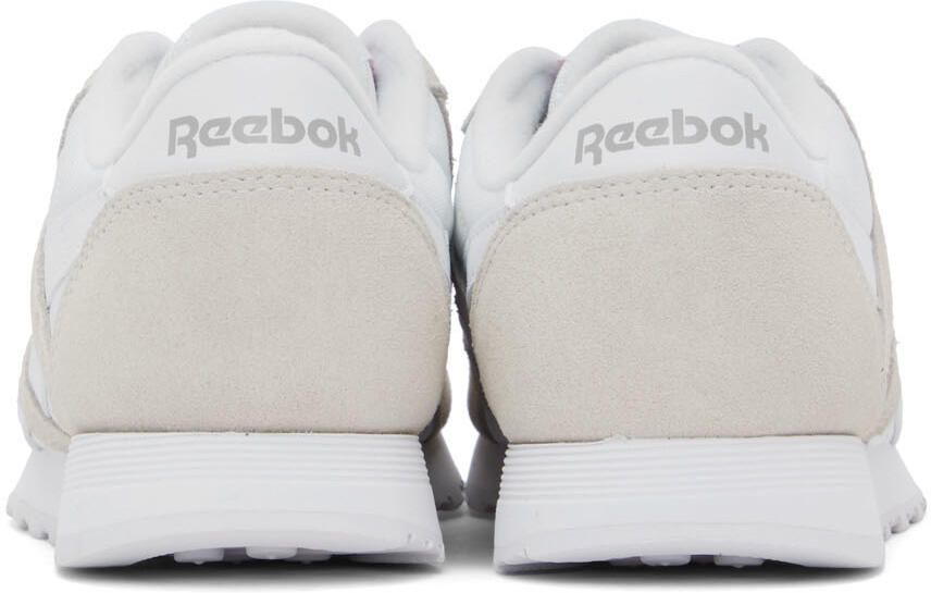 Reebok Classics White  Gray Classic Nylon Sneakers