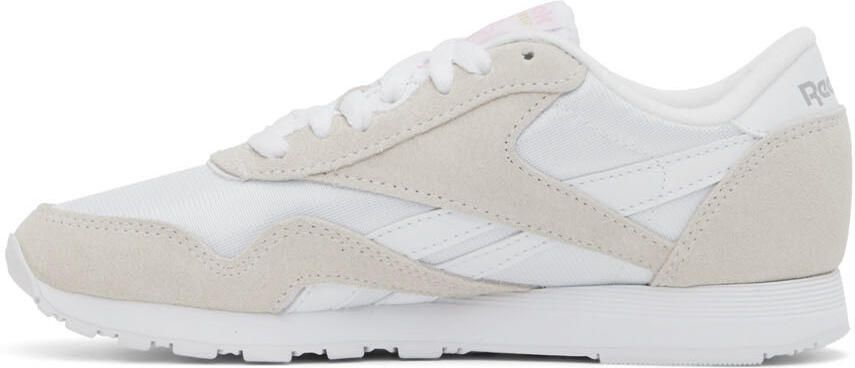 Reebok Classics White  Gray Classic Nylon Sneakers - Picture 5