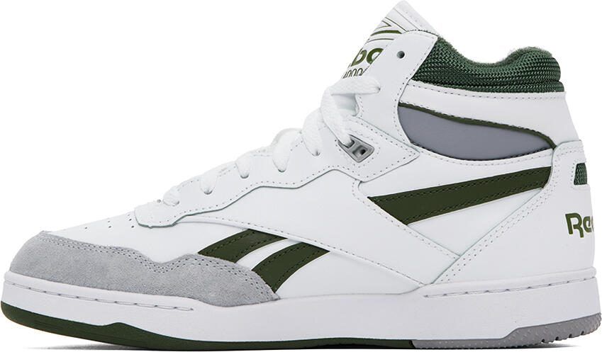 Reebok Classics White  Green BB 4000 II Mid Sneakers - Picture 3