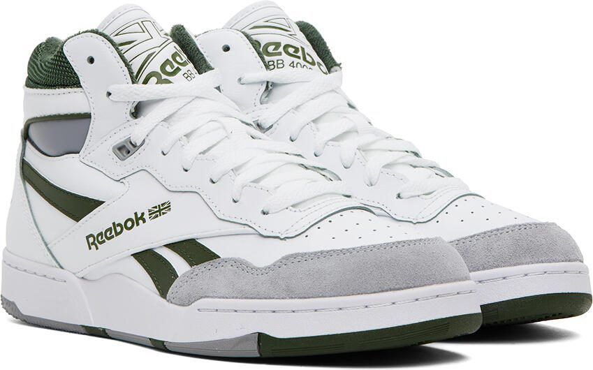 Reebok Classics White  Green BB 4000 II Mid Sneakers - Picture 2