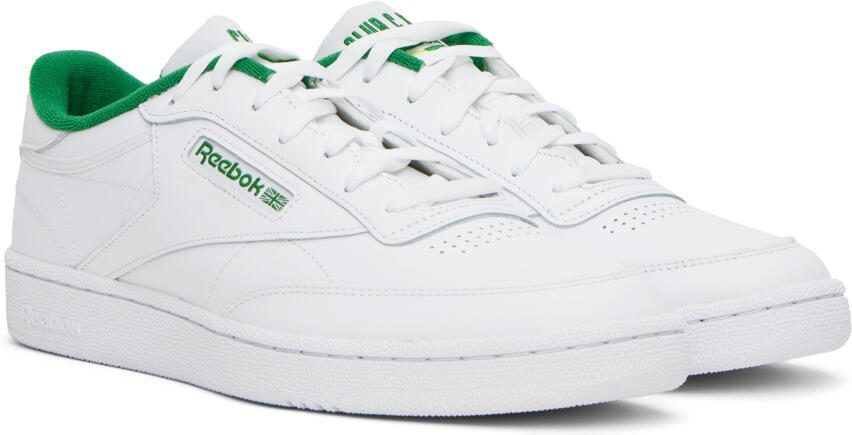 Reebok Classics White  Green Club C 85 Sneakers - Picture 2