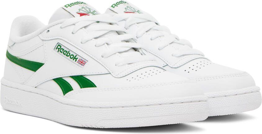 Reebok Classics White  Green Club C Revenge Sneakers - Picture 2