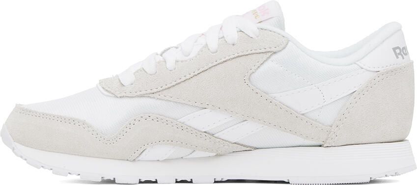 Reebok Classics White  Gray Classic Nylon Sneakers - Picture 4