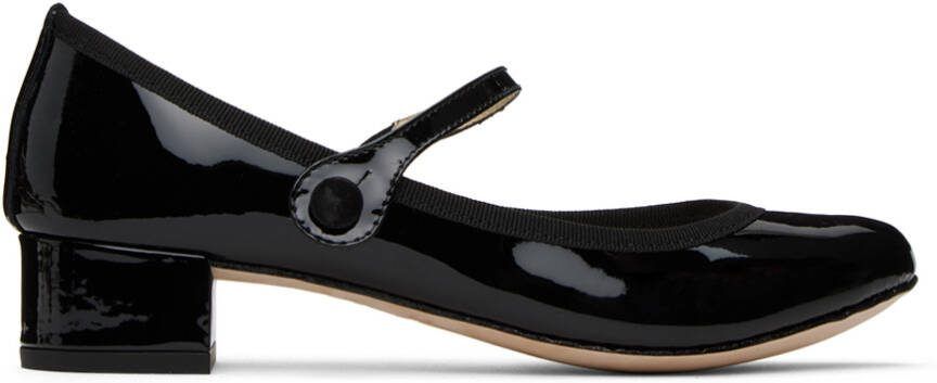 Repetto Black Rose Mary Jane Heels - Picture 3
