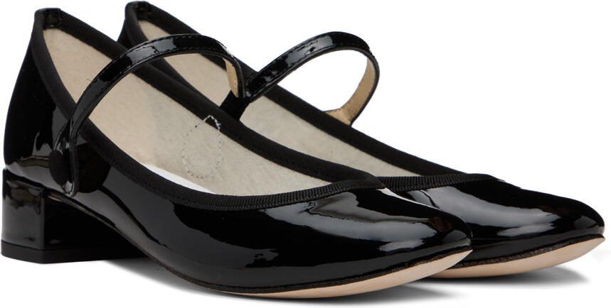 Repetto Black Rose Mary Jane Heels - Picture 2