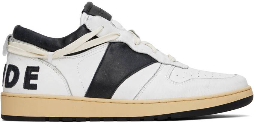 Rhude Black  White Rhecess Low Sneakers - Picture 5
