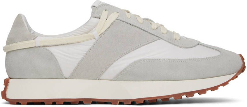 Rhude SSENSE Exclusive White  Black Racing Sneakers