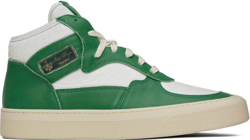 Rhude Green  White Cabriolets Sneakers