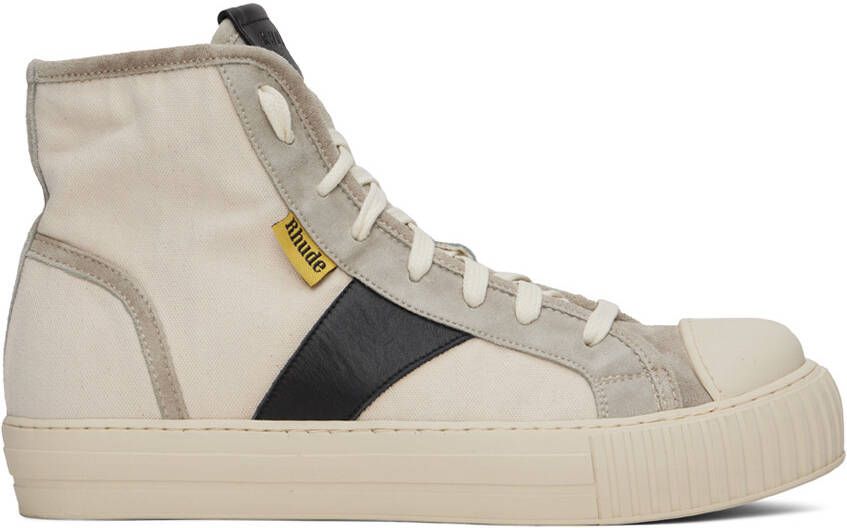 Rhude Off-White  Gray Bel Airs Sneakers - Picture 5
