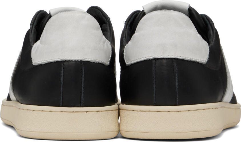 Rhude Black  White Court Sneakers