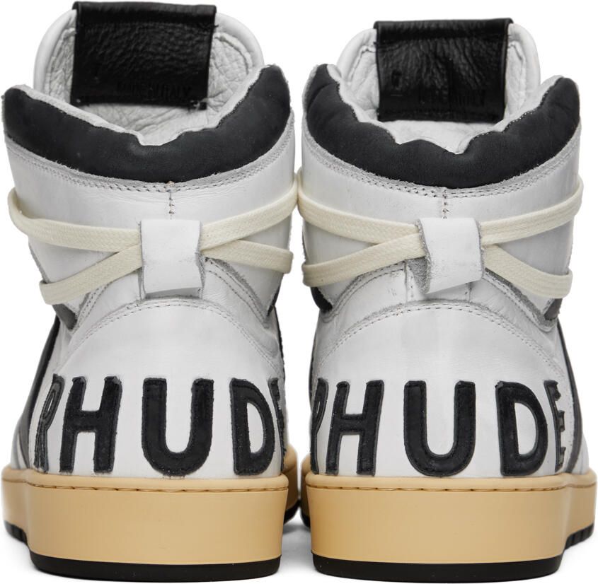 Rhude Black  White Rhecess Hi Sneakers