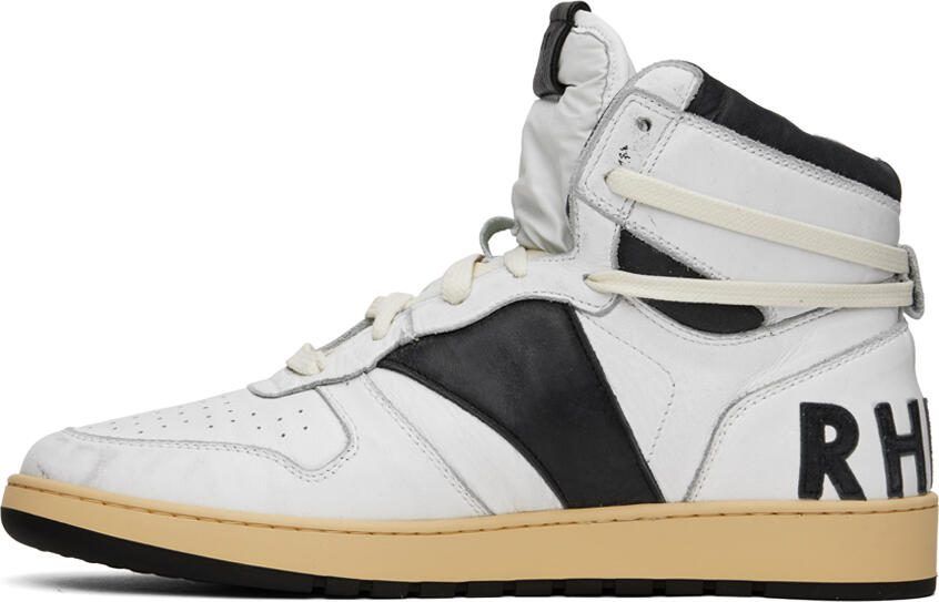 Rhude Black  White Rhecess Hi Sneakers - Picture 3