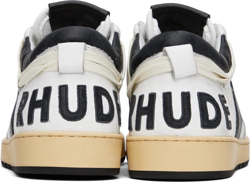 Rhude Black  White Rhecess Low Sneakers