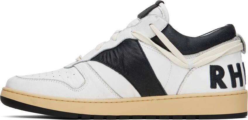 Rhude Black  White Rhecess Low Sneakers - Picture 3
