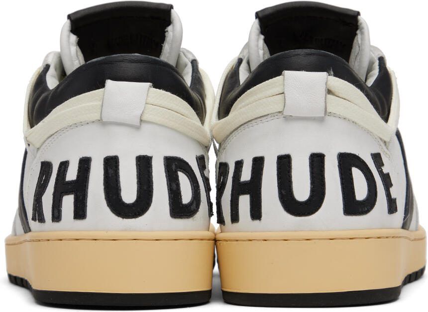 Rhude SSENSE Exclusive White  Black Rhecess Low Sneakers
