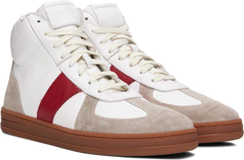 Rhude White  Beige High-Top Sneakers - Picture 2