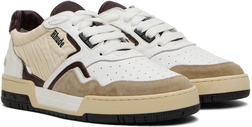 Rhude White  Beige Racing Sneakers - Picture 2