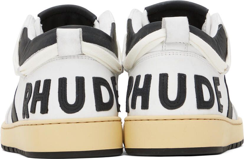 Rhude White  Black Rhecess Low Sneakers