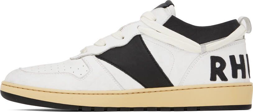 Rhude White  Black Rhecess Low Sneakers - Picture 3