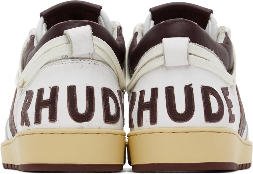 Rhude White  Brown Rhecess Low Sneakers